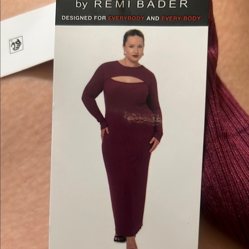 Edited by Remi Bader Burgundy Maxi Dress burgundy dress - Picture 2 of 7